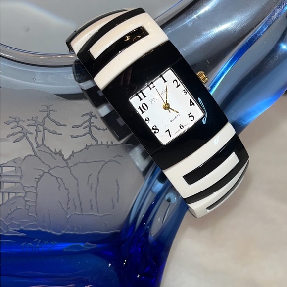 Joan Rivers Monochrome Striped Quartz Watch - Picture 2 of 8